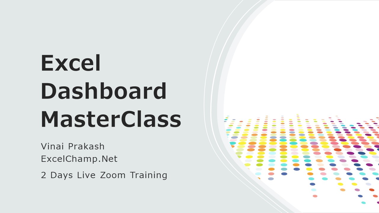 How To Create Excel Dashboard Live Zoom Training